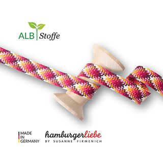 Organic Braided Twist Me Check [ 24 mm ] | Albstoffe – pink/orange, 