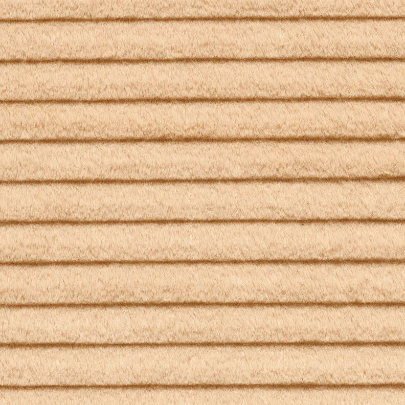 Faux fur wide horizontal stripes – beige, image number 1