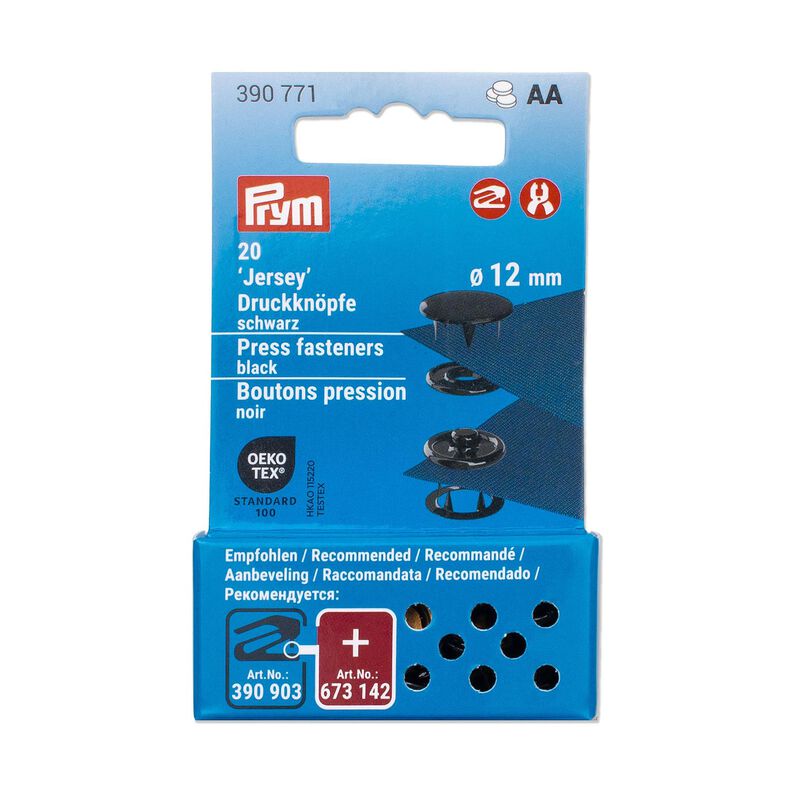 Jersey snap fasteners [12 mm] | Prym – black,  image number 3