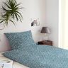 Cotton Cretonne Abstract leaves – ocean blue/ivory,  thumbnail number 7