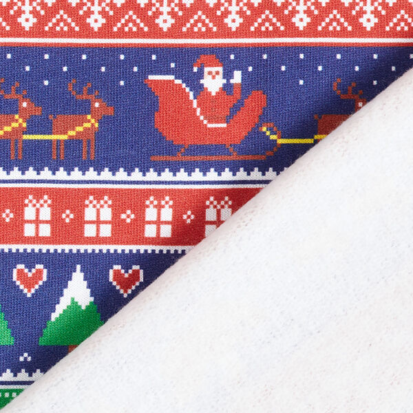 Santa Claus Is Coming Soft Sweatshirt Fabric – indigo, image number 4