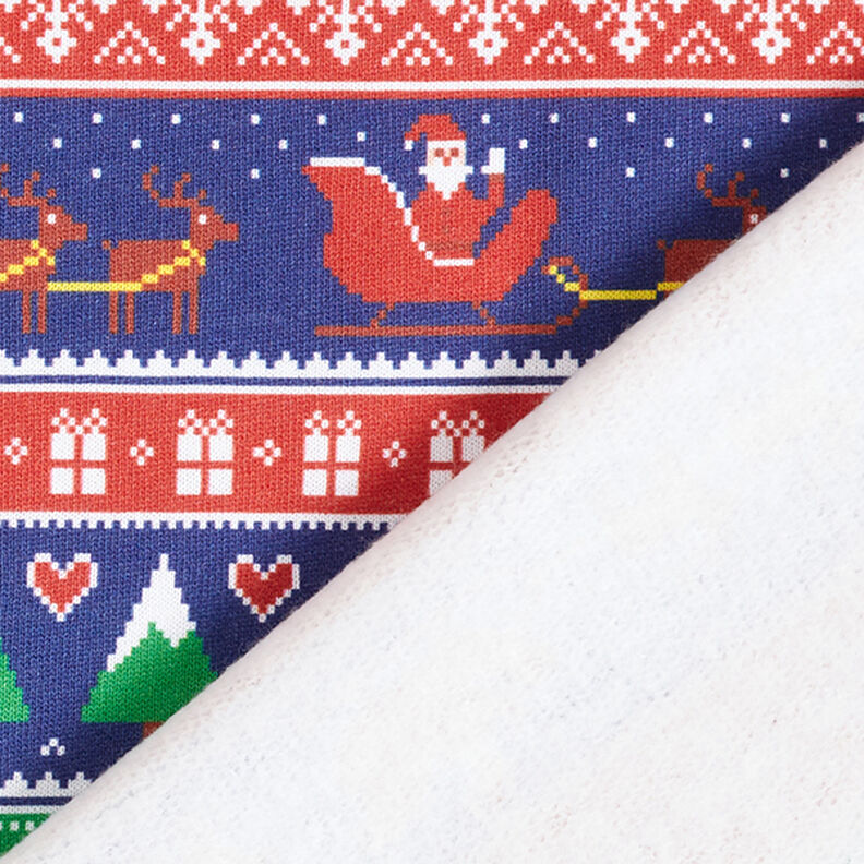 Santa Claus Is Coming Soft Sweatshirt Fabric – indigo,  image number 4
