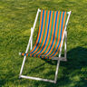 Outdoor Deckchair fabric Longitudinal stripes 44 cm – juniper green/sunglow,  thumbnail number 5