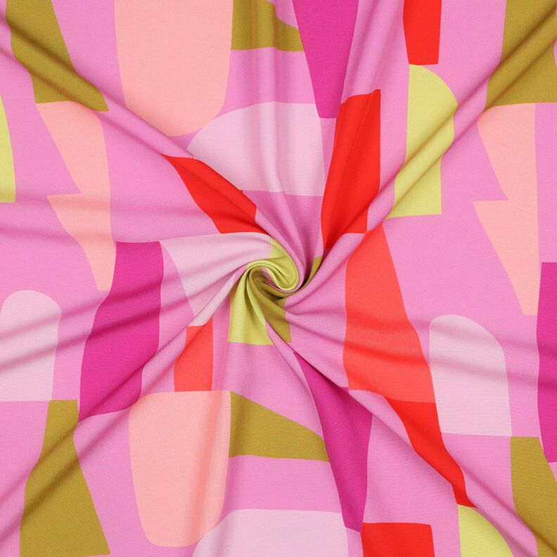 LENZING™ ECOVERO™ viscose fabric  Shape Shifter | Nerida Hansen – pastel violet/fire red,  image number 3