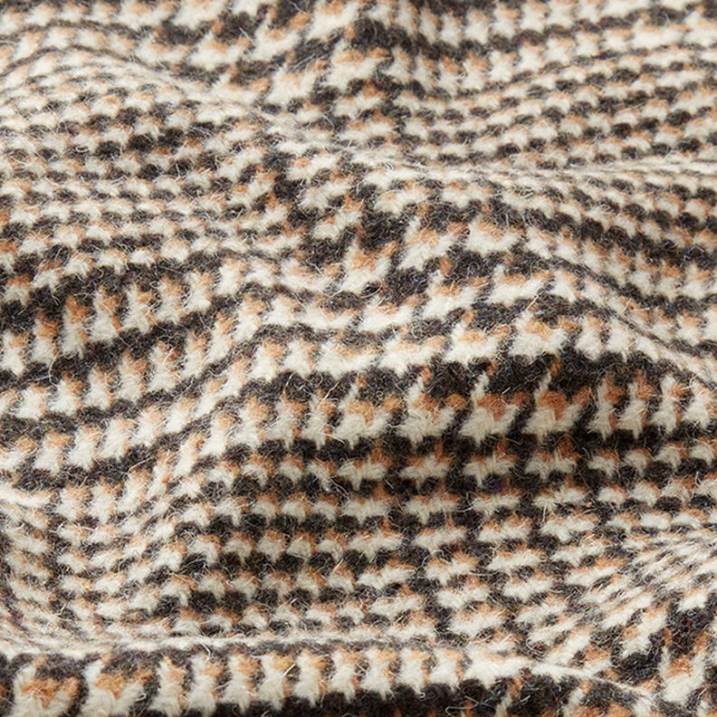 Glen Plaid Coating Fabric – anthracite/beige,  image number 2