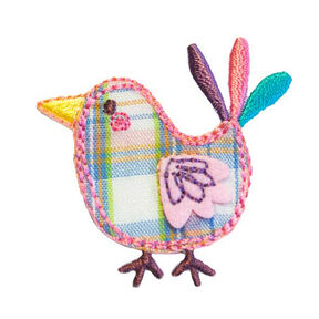 Appliqué Bird [ 4 x 4,5 cm ] – colour mix, 