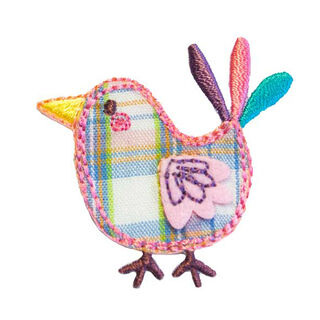 Appliqué  Bird [ 4 x 4,5 cm ] – colour mix, 