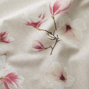 Decor Fabric Half Panama Magnolia Blossom – hollyhock/natural, 