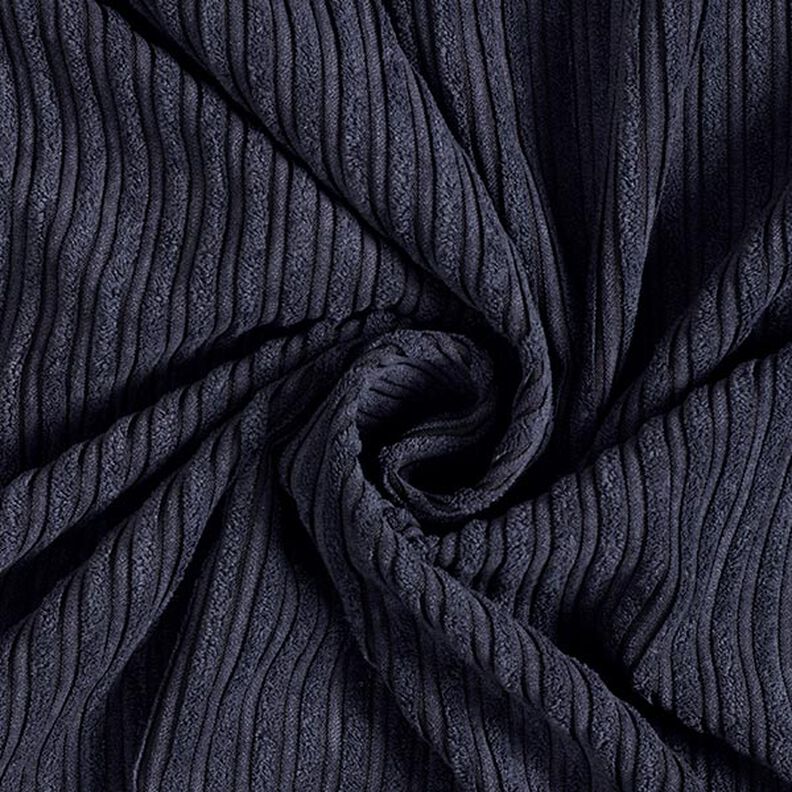 Wide corduroy, plain irregular ribbed – navy blue,  image number 1