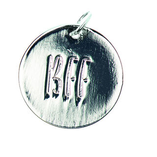 Pendant BFF [Ø17 mm] | Rico Design – silver metallic, 