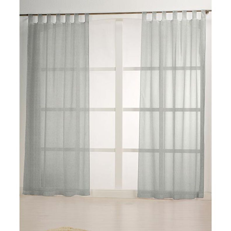 Curtain Fabric Voile Linen Look 300 cm – light grey,  image number 5
