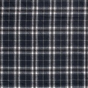 Quilted Fabric checked – midnight blue/stone grey, 