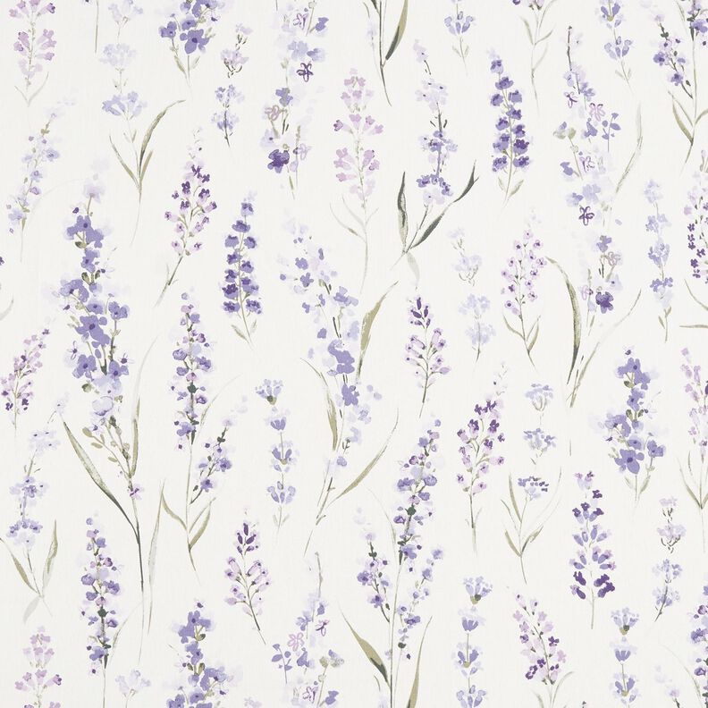 Decor Fabric Half Panama lavender field – ivory/mauve,  image number 1