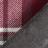 Coat fabric with checked fur backing – burgundy/slate grey,  thumbnail number 4