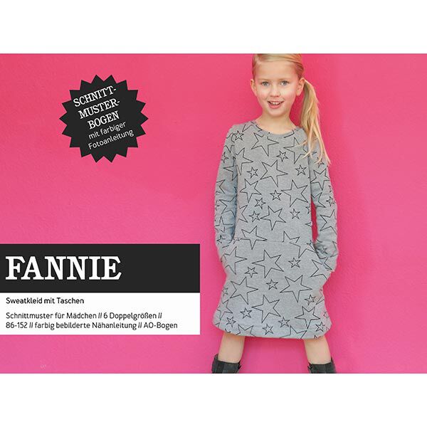 FANNIE - sweatshirt dress with pockets, Studio Schnittreif  | 86 - 152,  image number 1