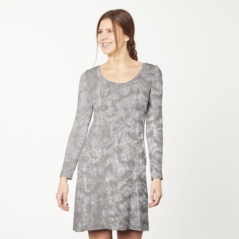 Glitter foil jersey – grey/antique silver, image number 8
