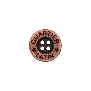 Metal 4-Hole Button  – bronze, 