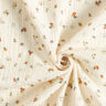Double Gauze/Muslin flowers and hedgehogs – offwhite,  thumbnail number 3