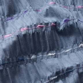 Seersucker with effect threads | by Poppy – blue grey, 
