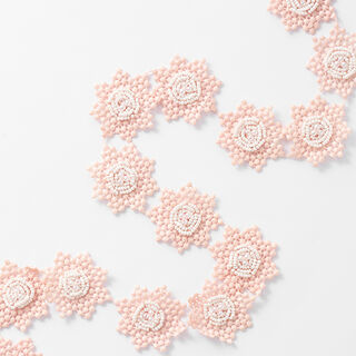 Lace Trim Flowers [45 mm] – pink/white, 