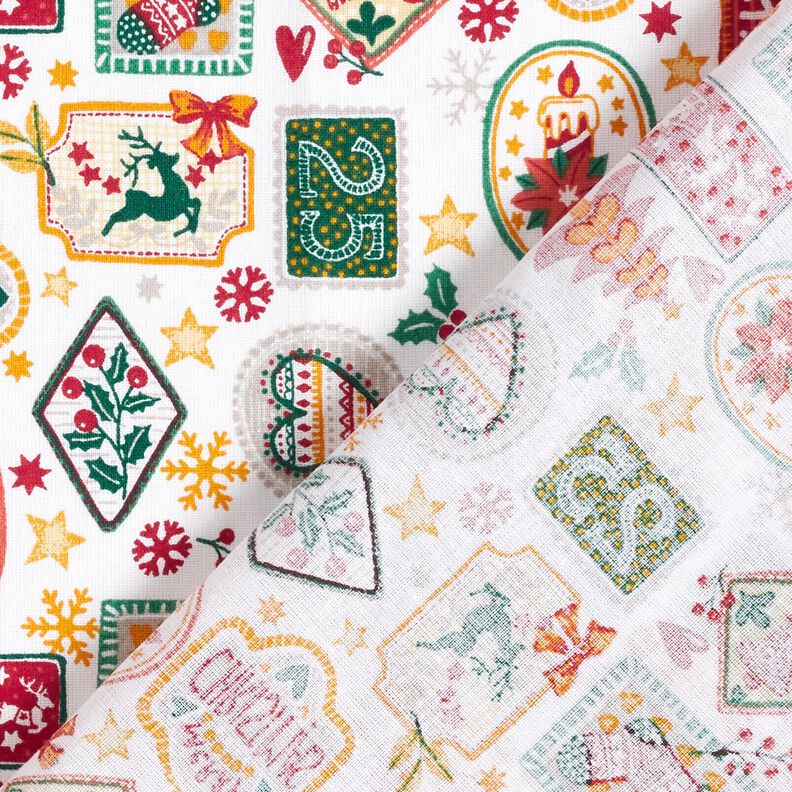Cotton Poplin Christmas Pictures – white/carmine, image number 4