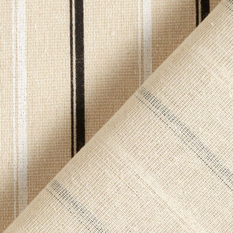 Linen Blend Stripes – almond/black,  image number 4