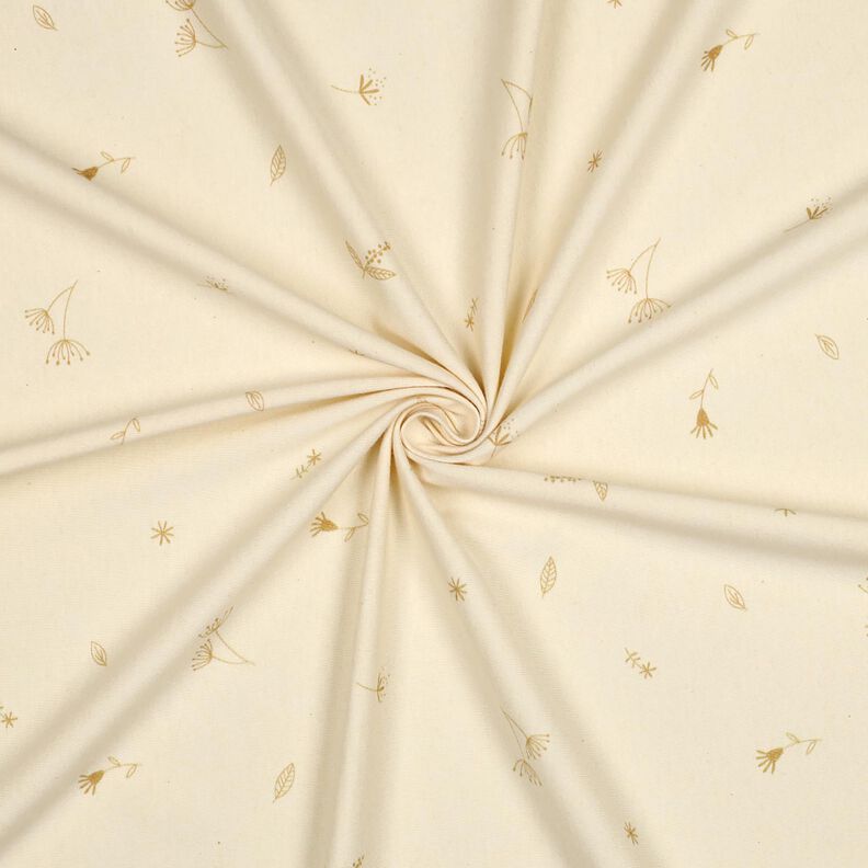 GOTS Cotton Jersey Branches and plants | Poppy Fabrics – cream/fawn, image number 3