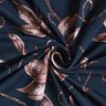 Cotton Jersey sparkling leaves | Glitzerpüppi – midnight blue/dark dusky pink,  thumbnail number 3