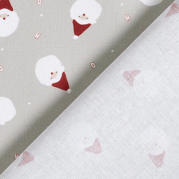 Cotton Cretonne Santa Clauses – light grey, image number 4