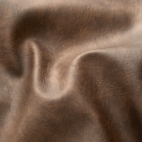 Plain vintage look faux leather – medium brown, 