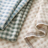 Textured check cotton fabric – white/reed,  thumbnail number 6