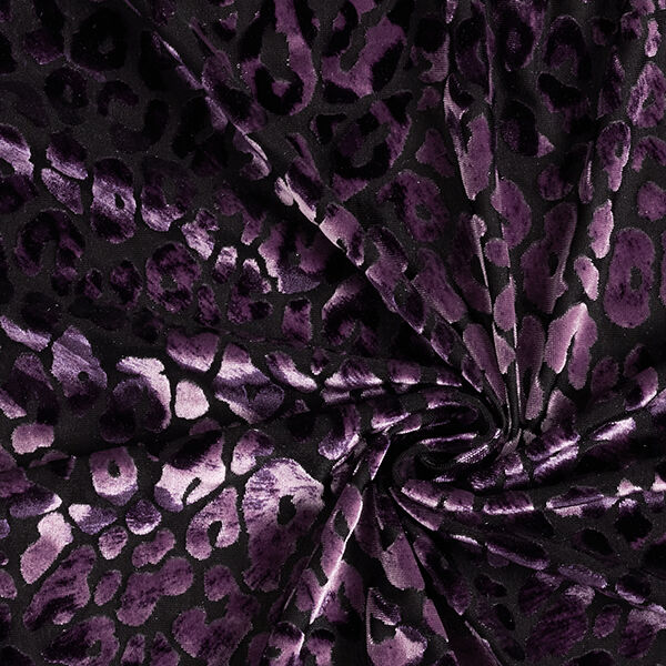 Leopard Print Burnout Crushed Velvet – lilac,  image number 3