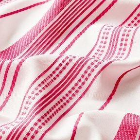 Embroidered Leaves Cotton fabric – offwhite/pink, 