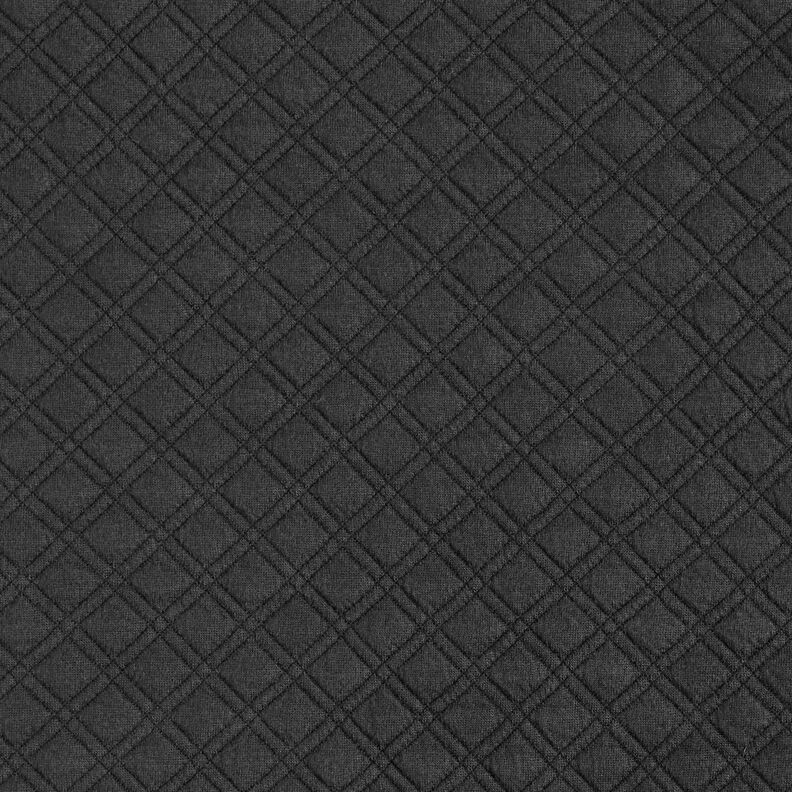 Quilted jersey diamonds – black,  image number 1
