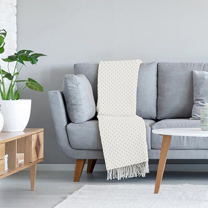 Cosy Fleece Embossed Dots – offwhite,  image number 5