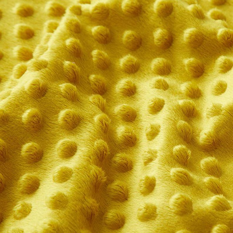 Cosy Fleece Embossed Dots – curry yellow,  image number 2