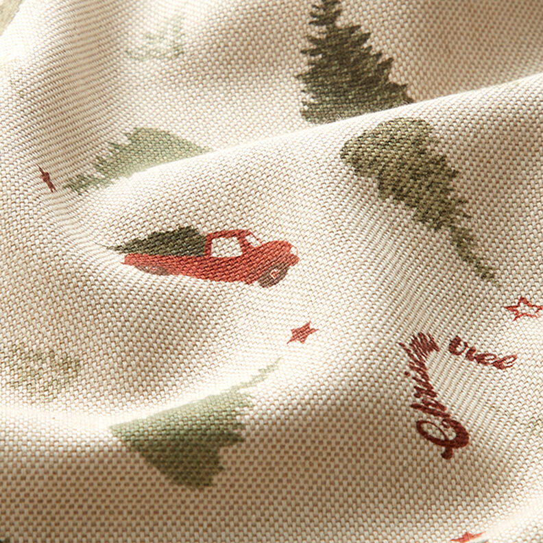 Decor Fabric Half Panama Christmas Tree – anemone/light khaki,  image number 2