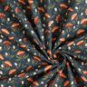 Cotton Poplin delicate flowers – blue-black/terracotta,  thumbnail number 3