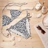 Leopard print swimsuit fabric – white/black,  thumbnail number 6