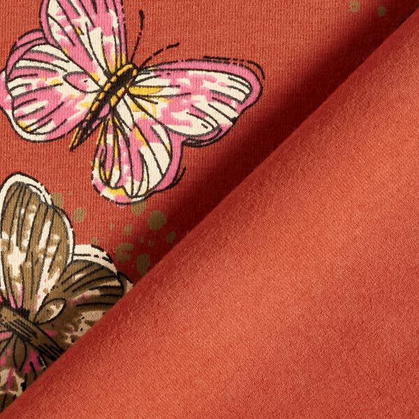 Cotton Jersey Butterflies – terracotta,  image number 4
