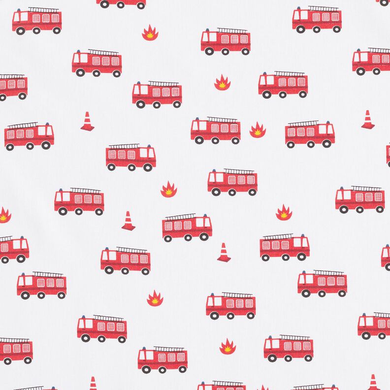 Cotton Poplin fire brigade – white,  image number 1