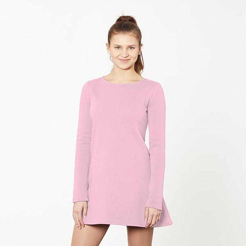 Light Cotton Sweatshirt Fabric Plain – pink,  image number 6