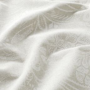 Decor Fabric Half Panama Floral Paisley – natural/white, 