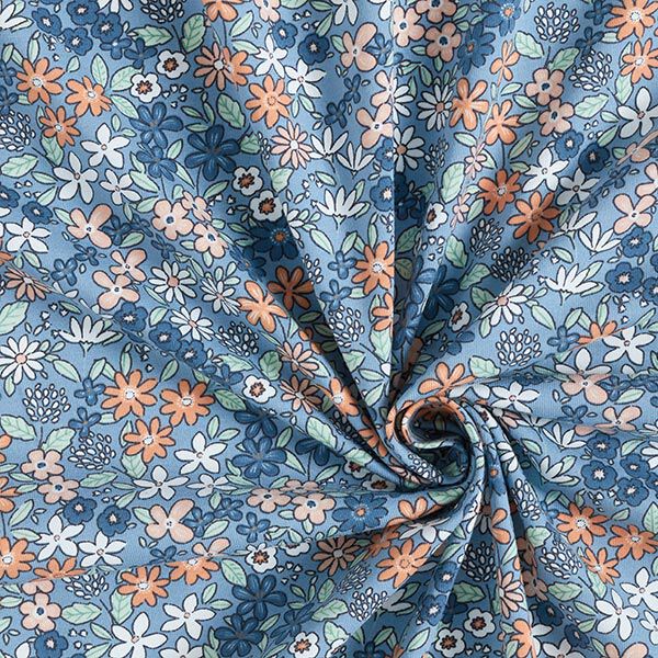 Cotton Jersey Flower Meadow | by Poppy – dove blue, image number 3