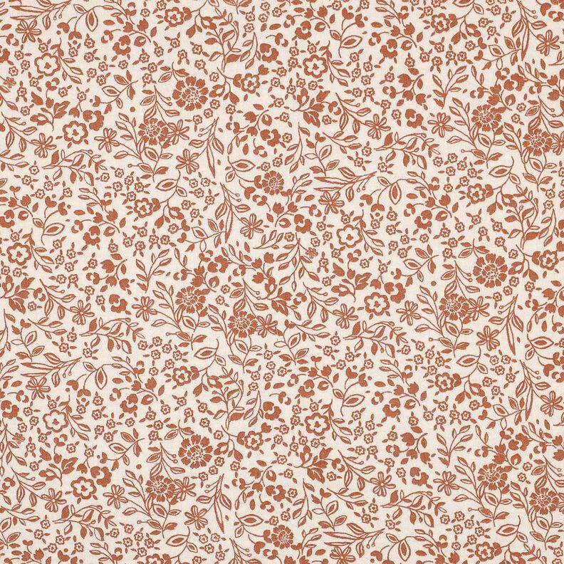 Double Gauze/Muslin two-tone flowers  | Poppy Fabrics – light beige/caramel,  image number 1