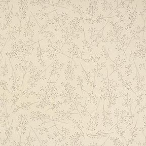 Decorative fabric half Panama delicate branches – natural, 