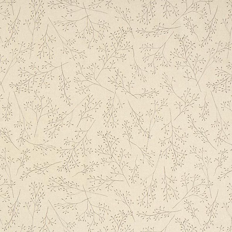 Decorative fabric half Panama delicate branches – natural,  image number 1