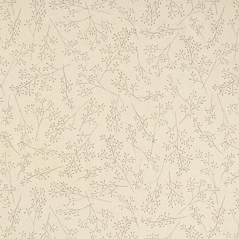 Decorative fabric half Panama delicate branches – natural,  image number 1
