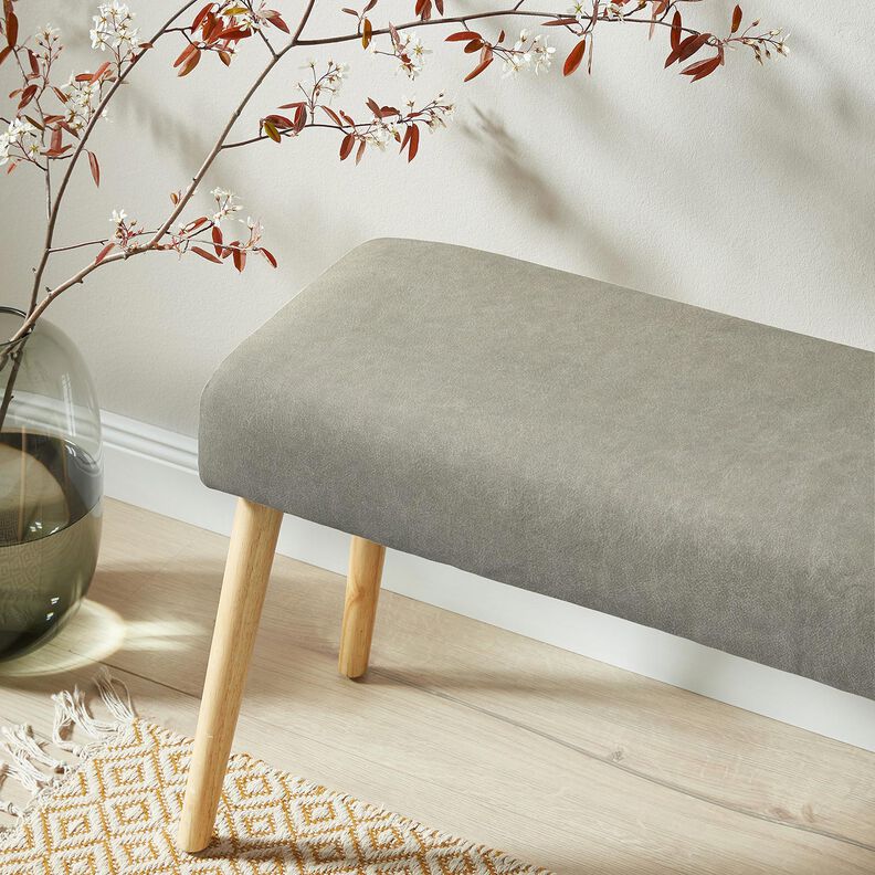 Upholstery Fabric Velvet look – light taupe, image number 6