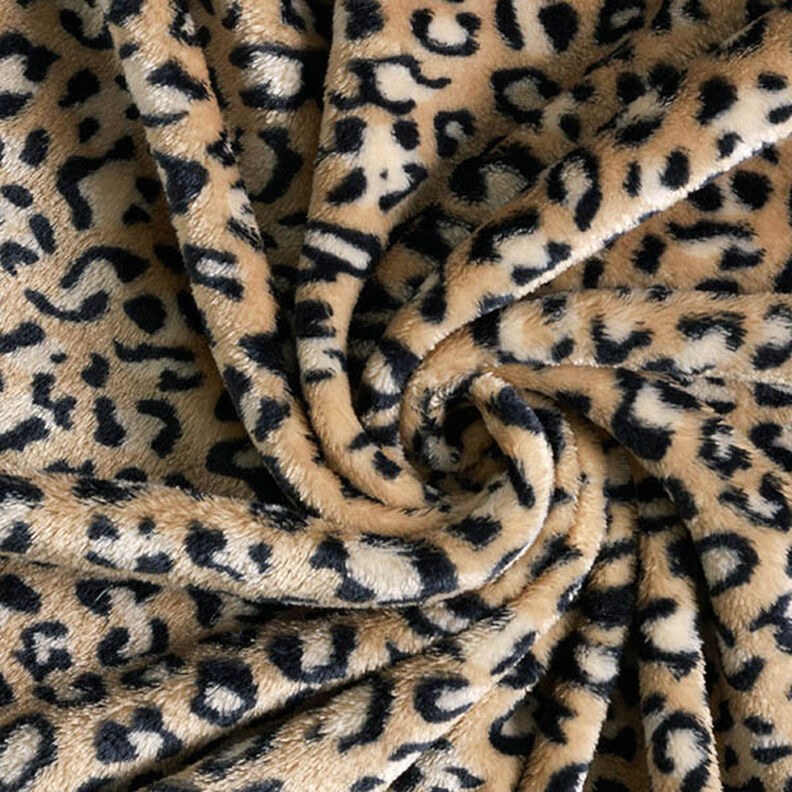 Cosy Fleece Leopard Print – medium brown,  image number 3